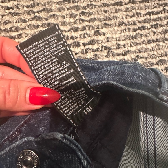 Seven for all mankind GENEVIEVE high rise cropped raw hem jeans size 26 - Picture 9 of 13